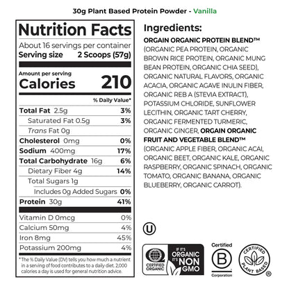 30g Plant Protein Powder - Vanilla