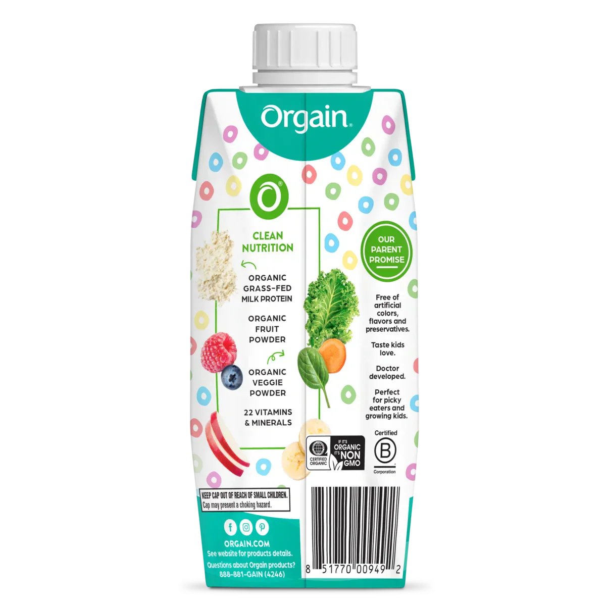 Kids Protein Organic Nutrition Shake - Fruity Cereal
